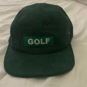 Green corduroy Golf hat.  Never worn